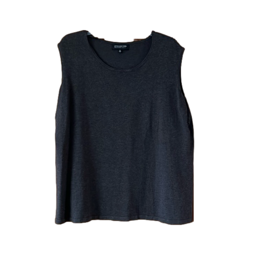 Jones New York Collection Gray Knit Sweater Tank Top Woman’s Size 3X
